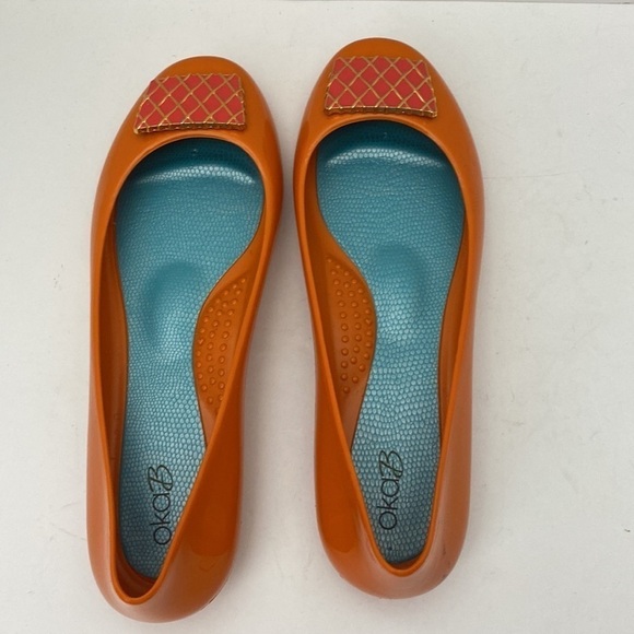Oka.B orange jelly flats women’s size 7. - Picture 2 of 9